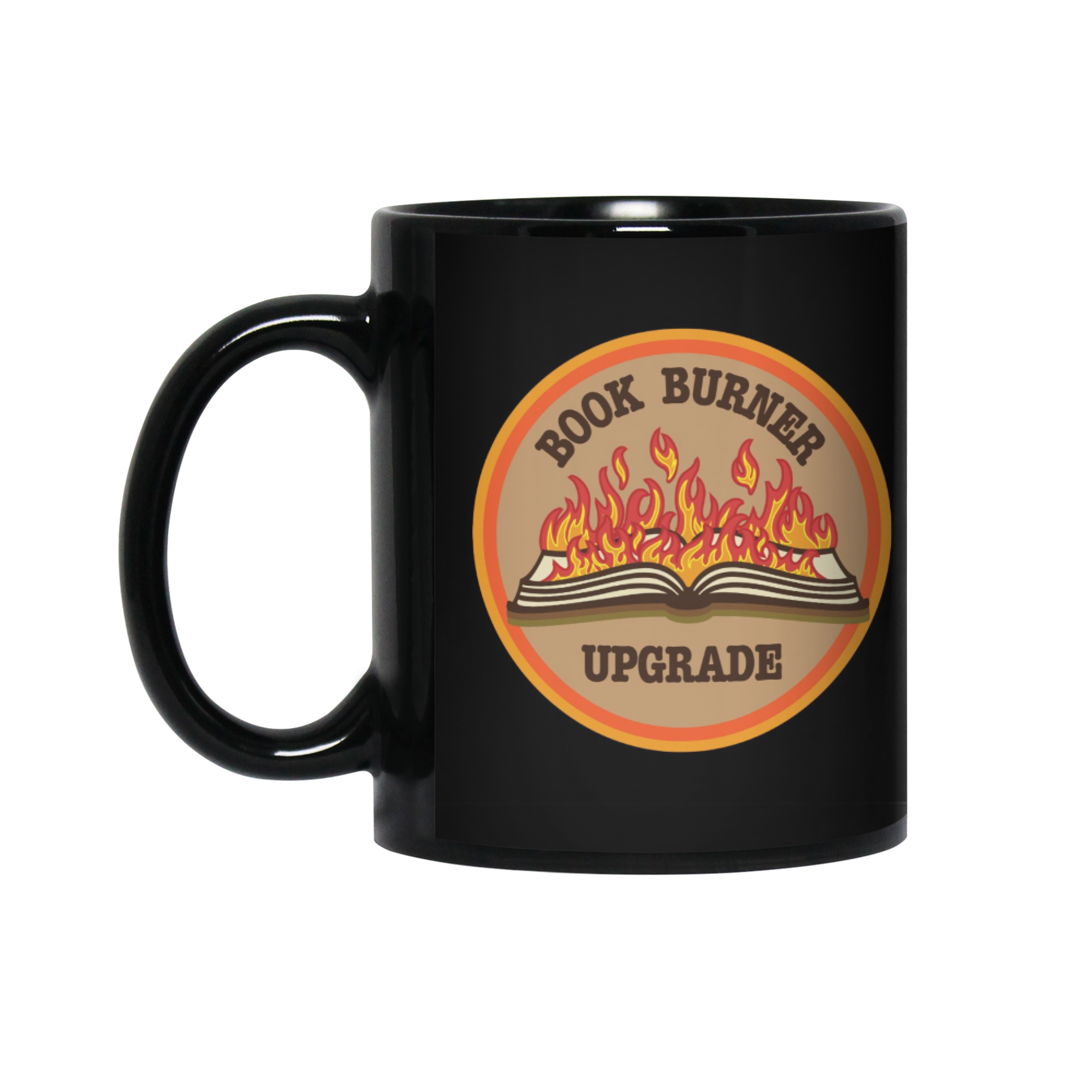 Book Burner Upgrade Patch Mug