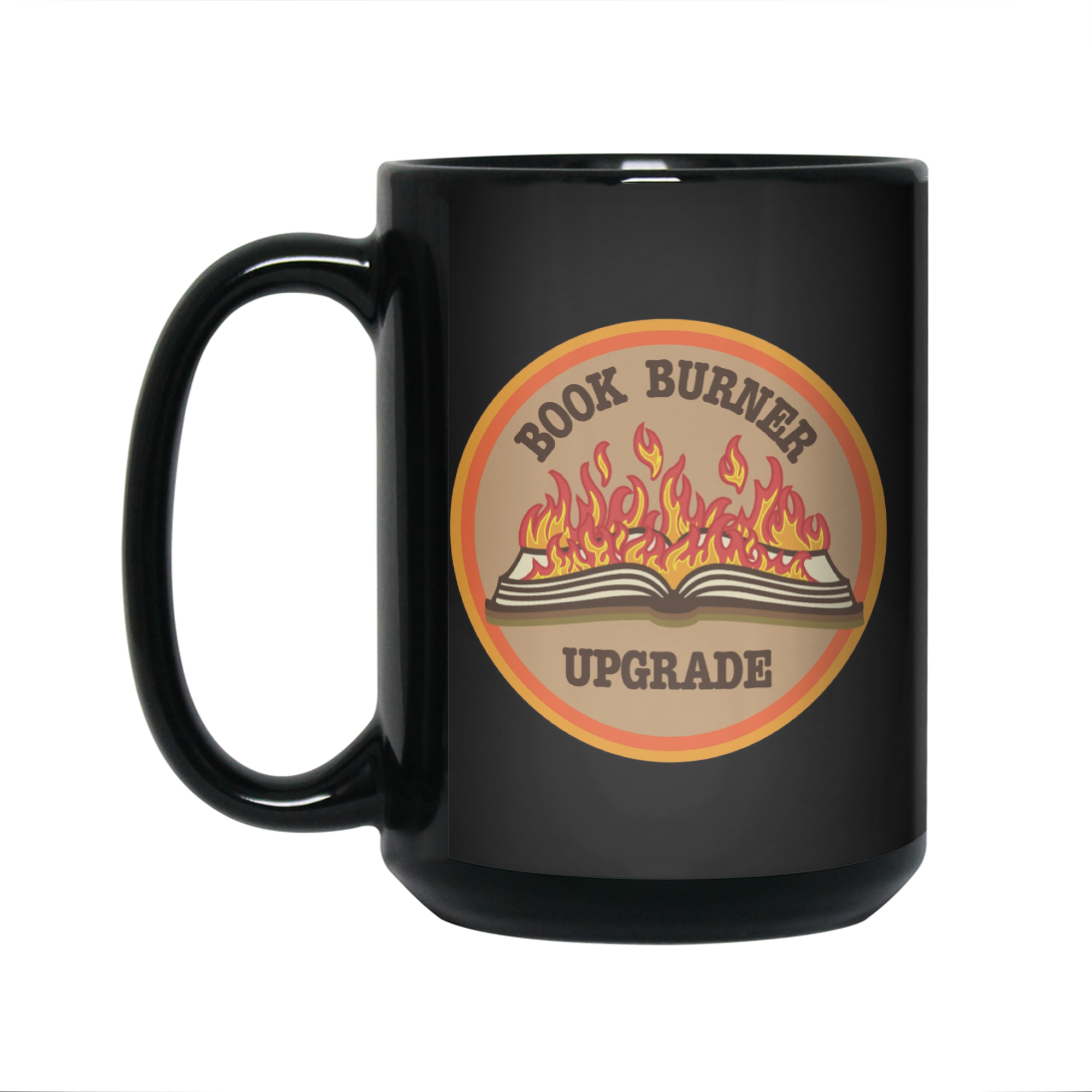 Book Burner Upgrade Patch Mug