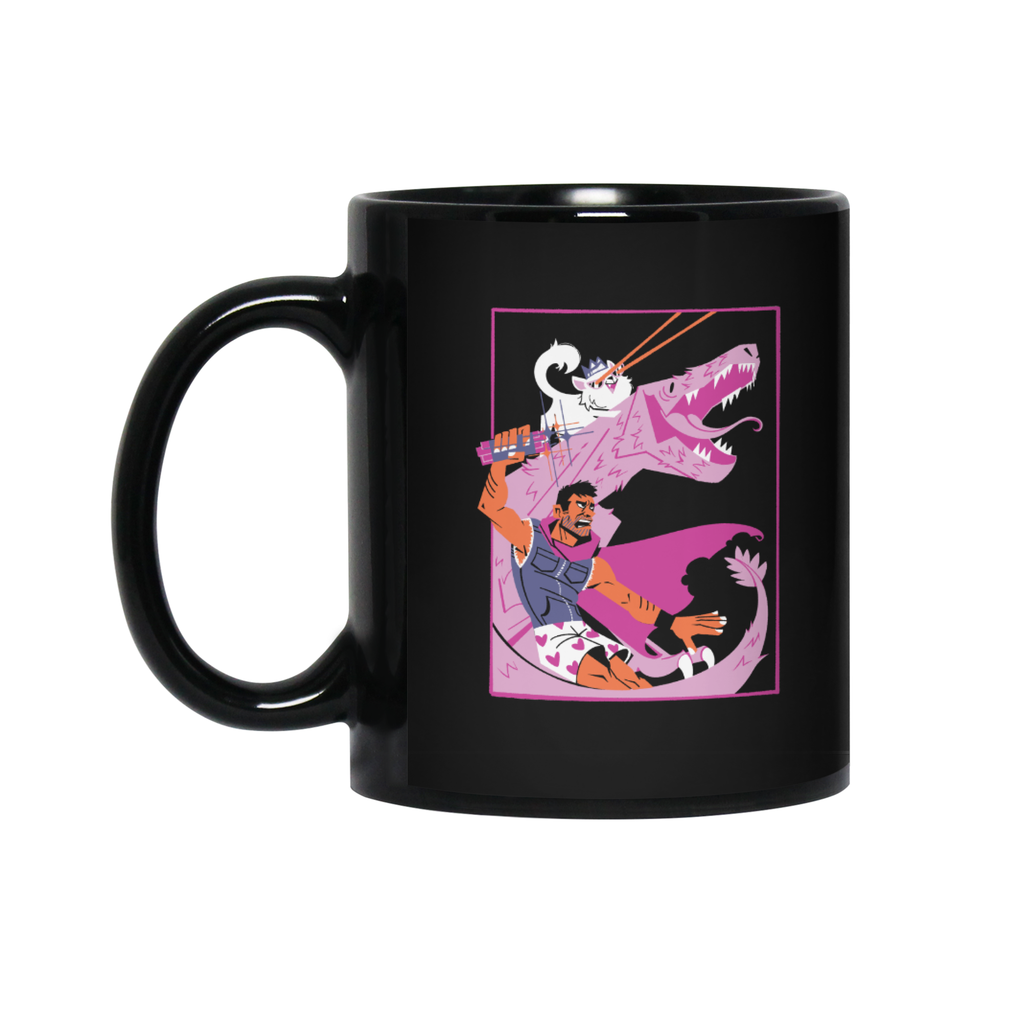 Carl, Princess Donut, and Mongo Mug