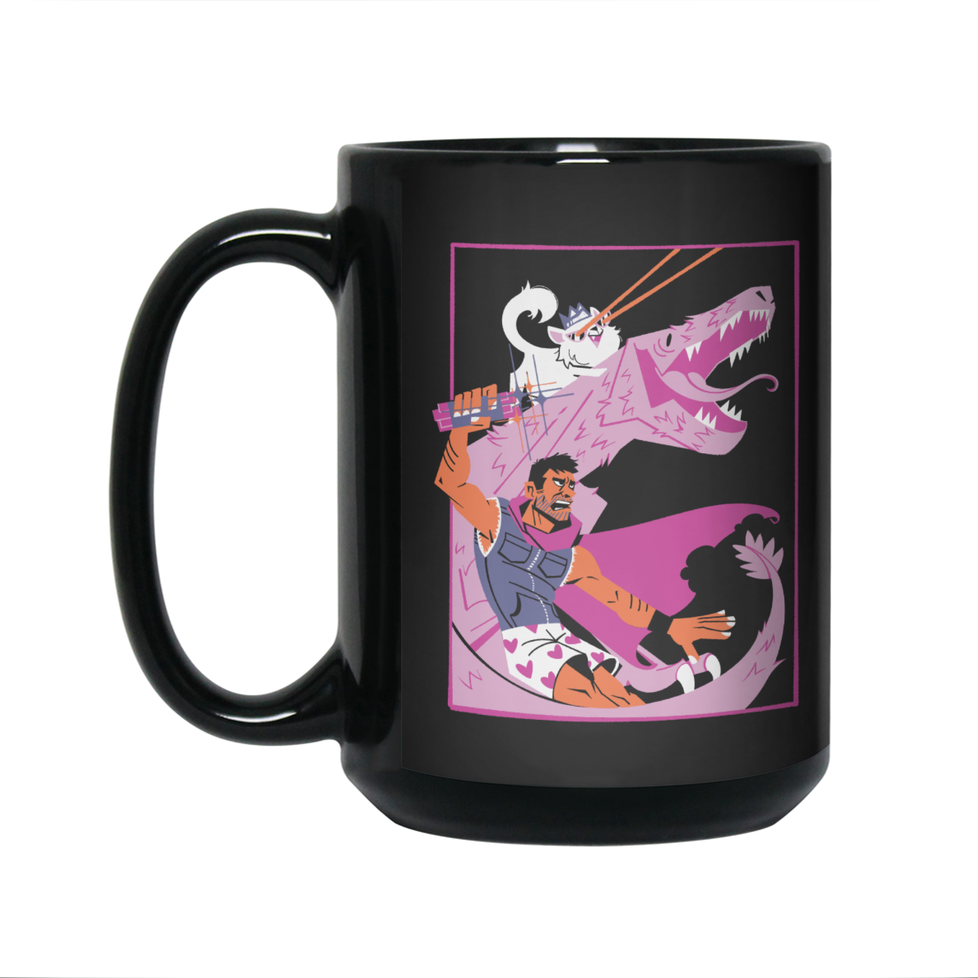 Carl, Princess Donut, and Mongo Mug
