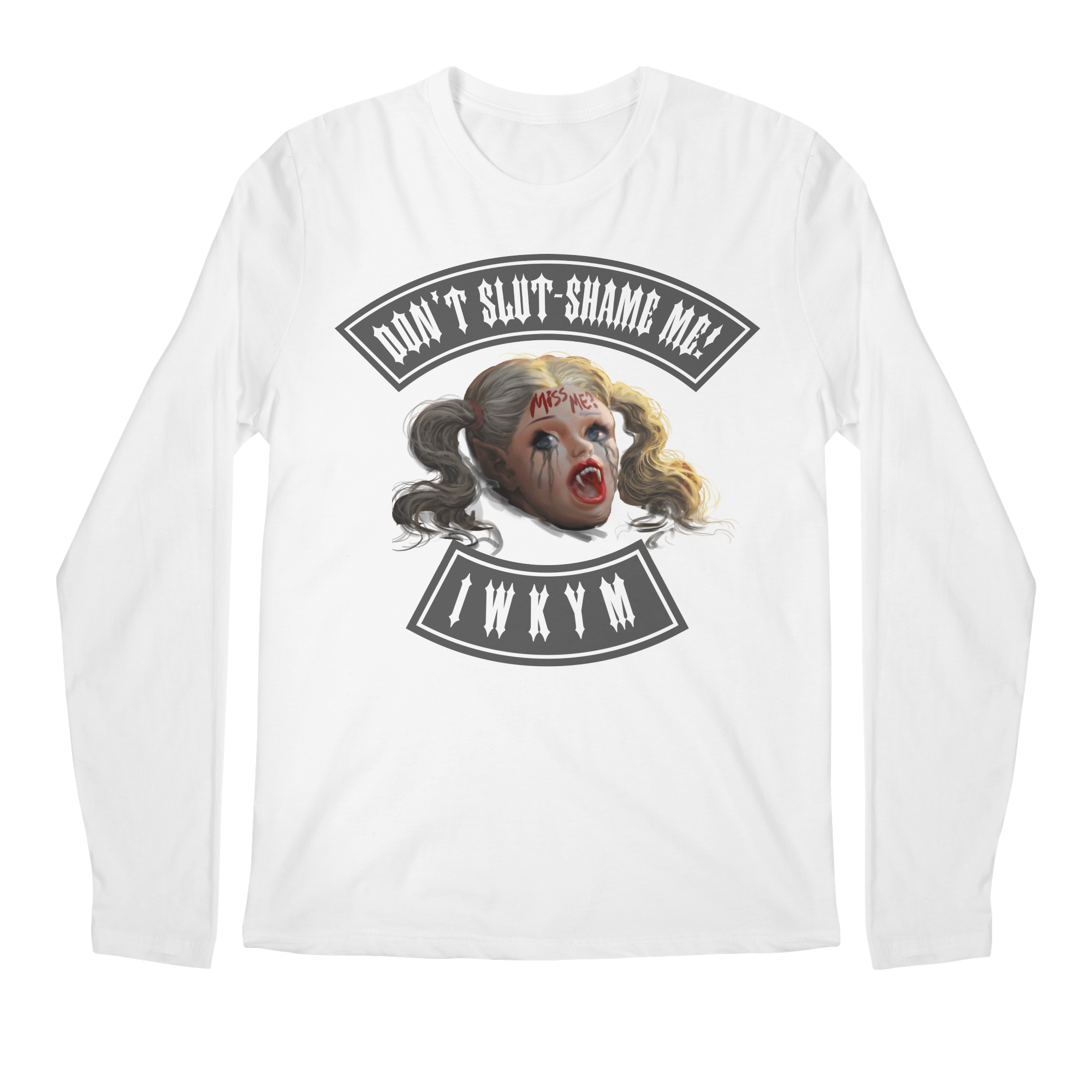 Samantha (Grey Ink) Long Sleeve Regular T-Shirt