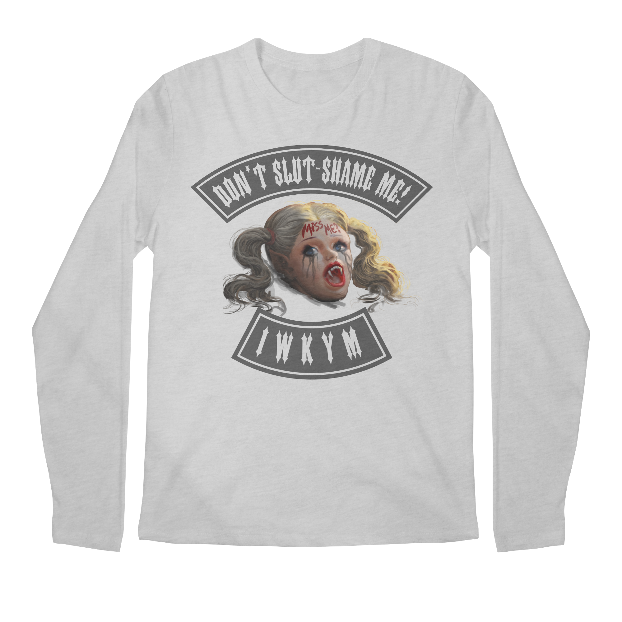 Samantha (Grey Ink) Long Sleeve Regular T-Shirt