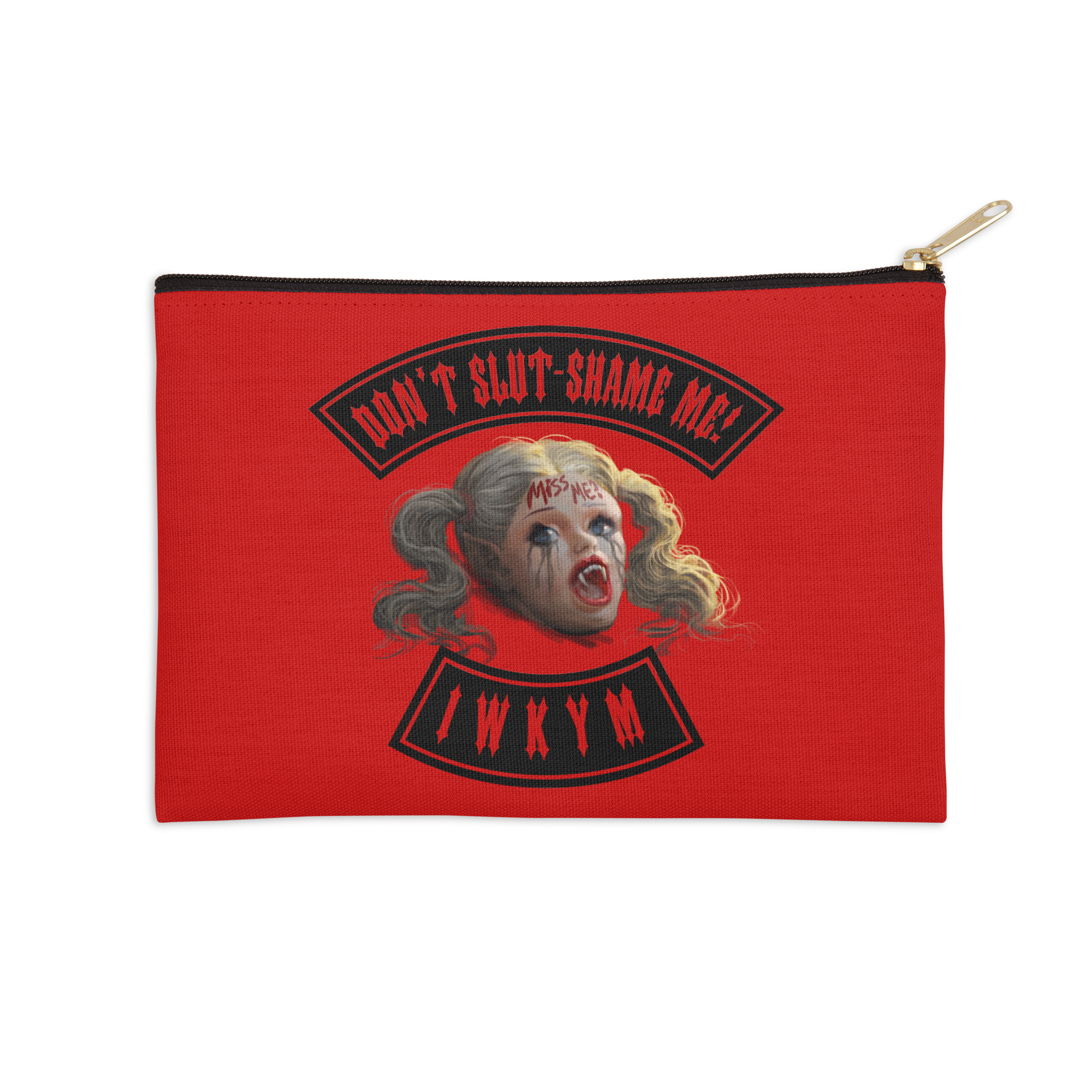 Samantha (Black Ink) Zip Pouch