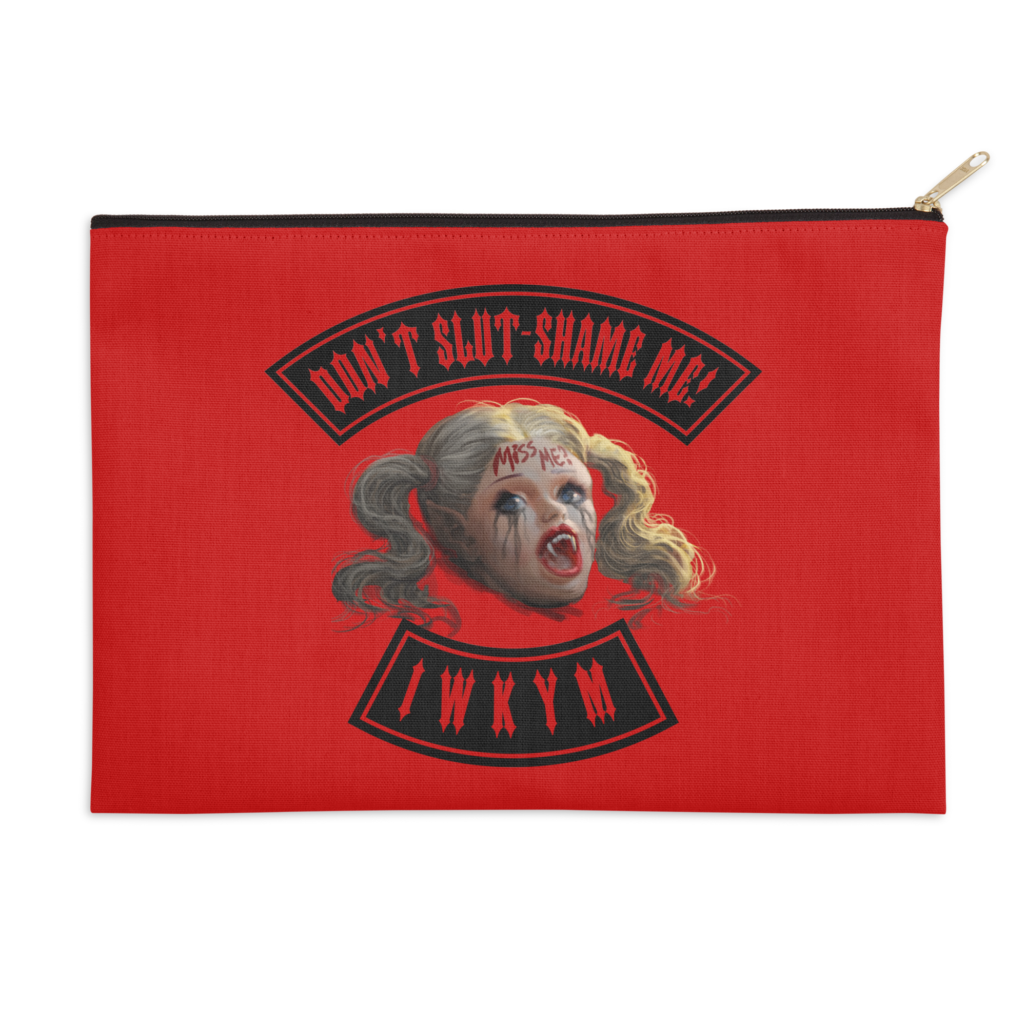 Samantha (Black Ink) Zip Pouch