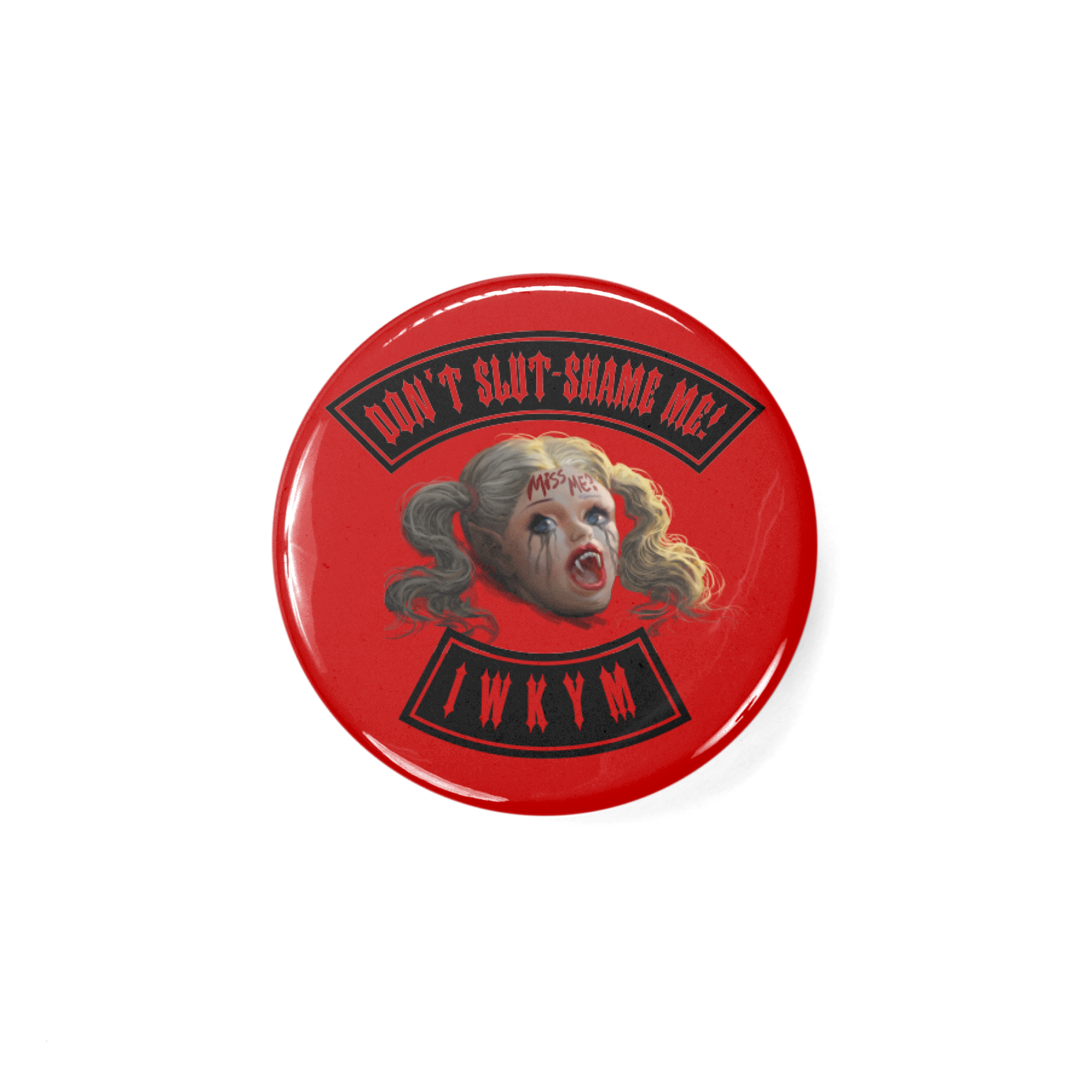 Samantha (Black Ink) Button