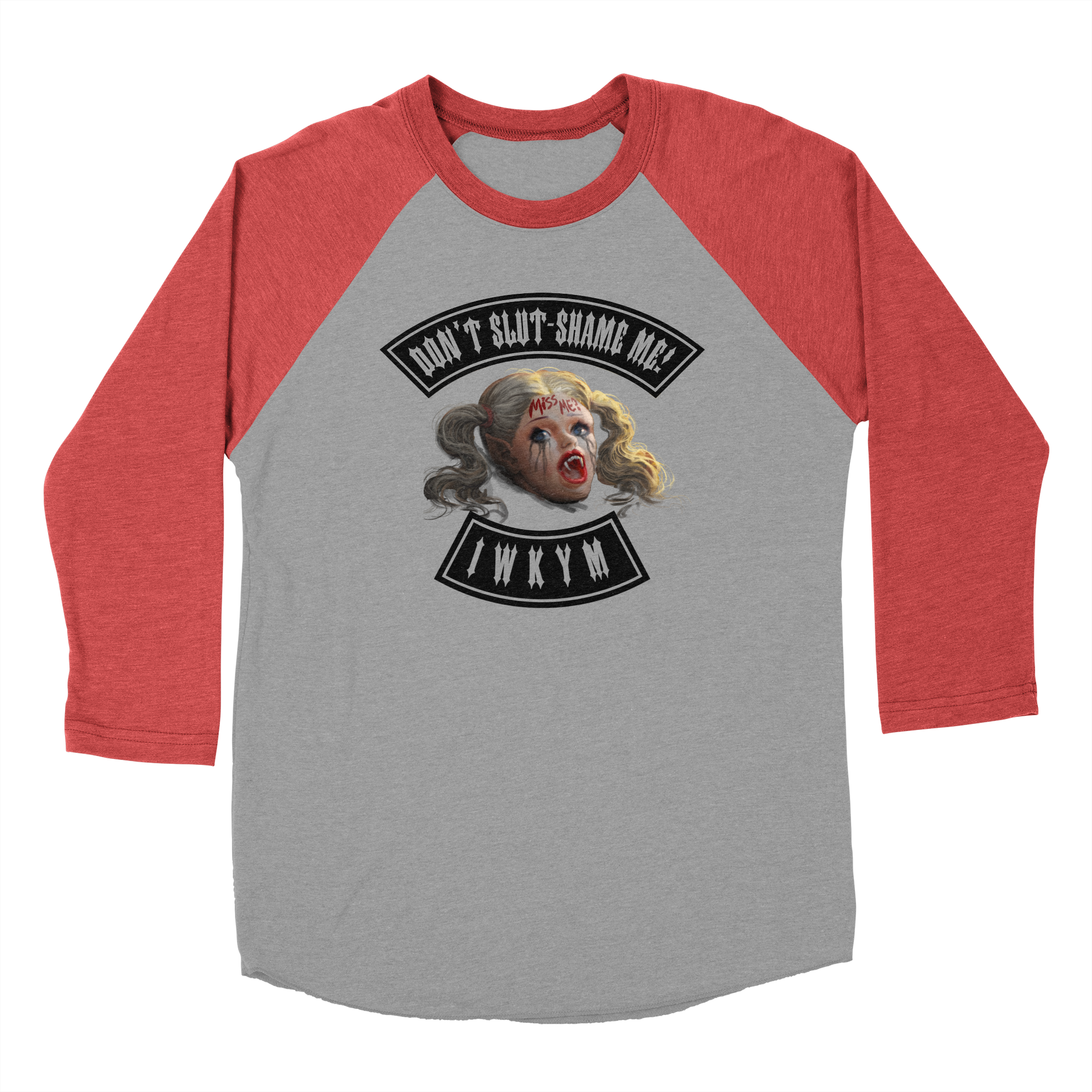 Samantha (Black Ink) Long Sleeve Triblend Baseball T-Shirt