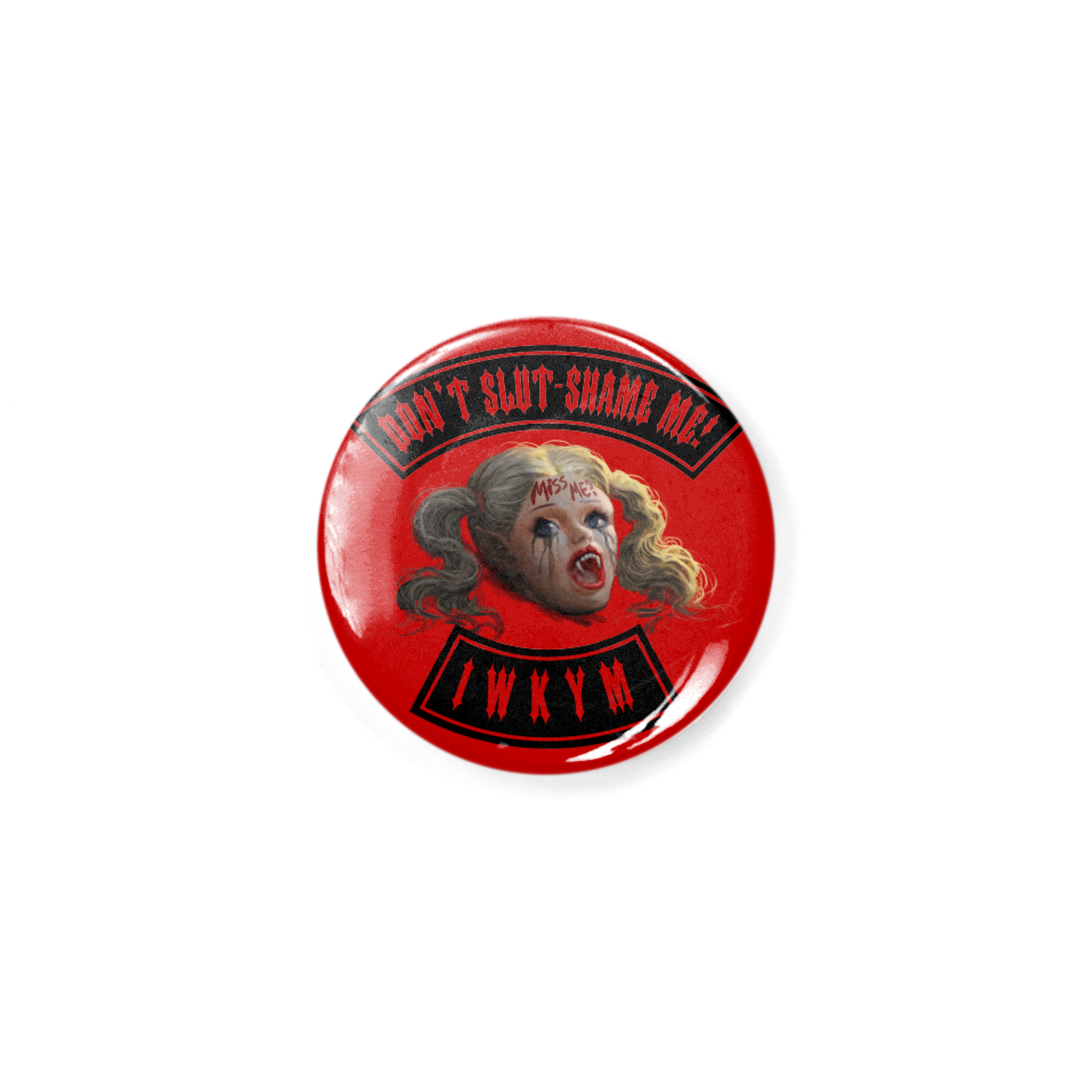 Samantha (Black Ink) Button