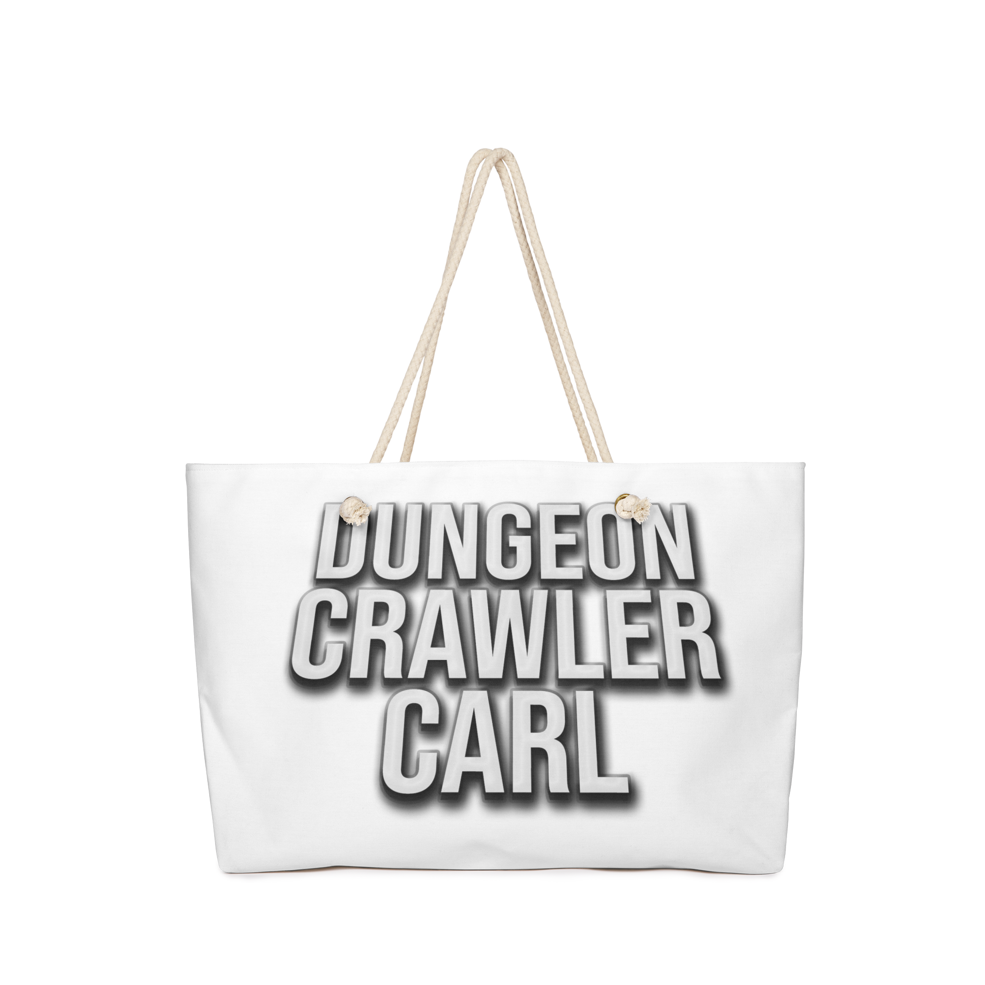 Dungeon Crawler Carl White Logo Bag