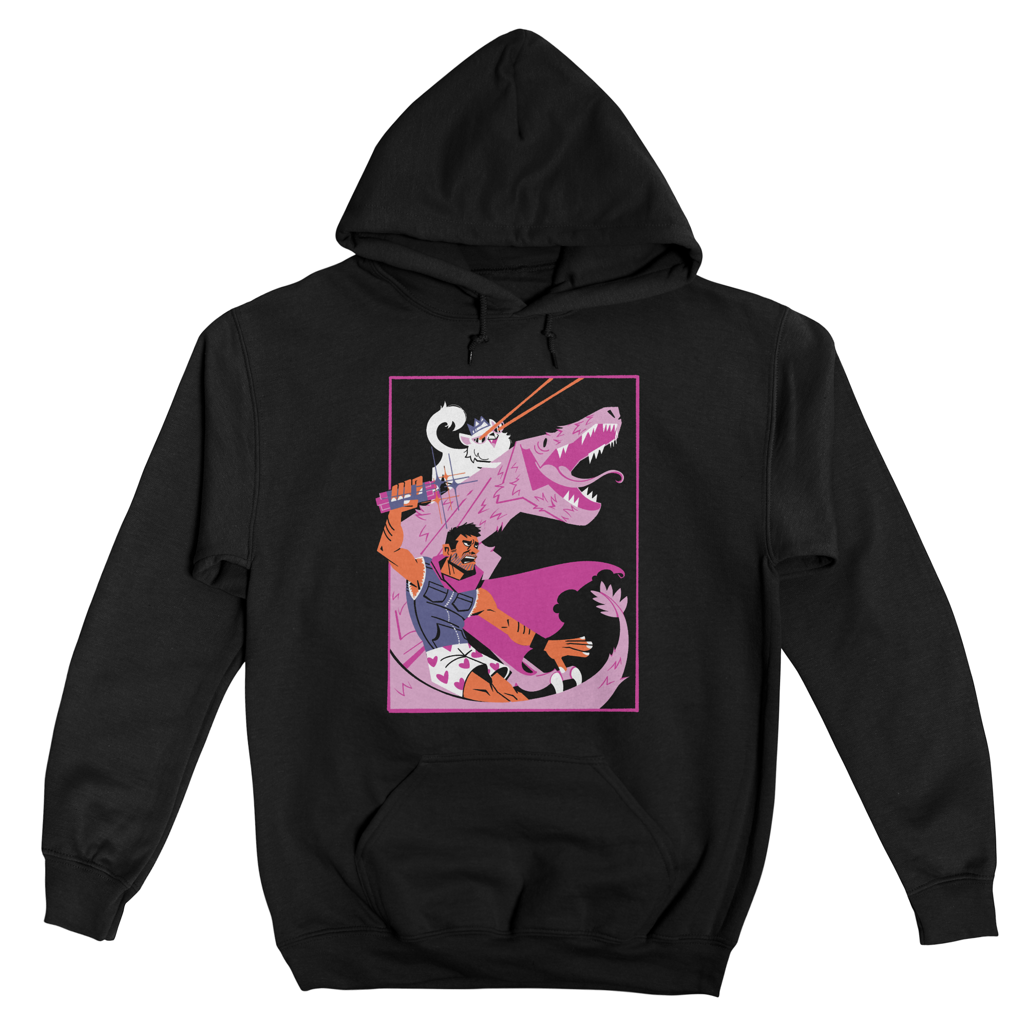 Carl, Princess Donut, and Mongo Classic Fleece Pullover Hoodie
