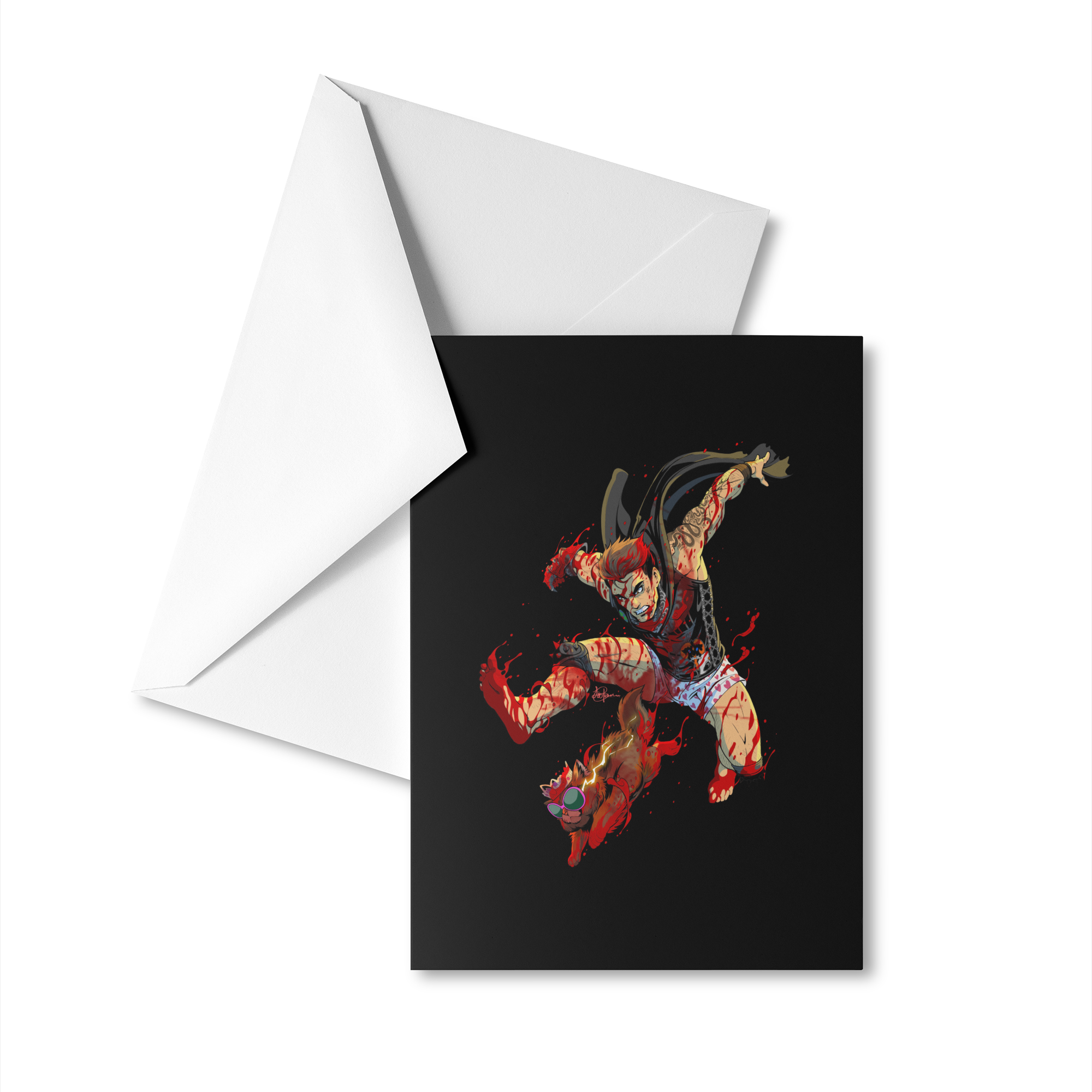 FEET FIRST Greeting Card