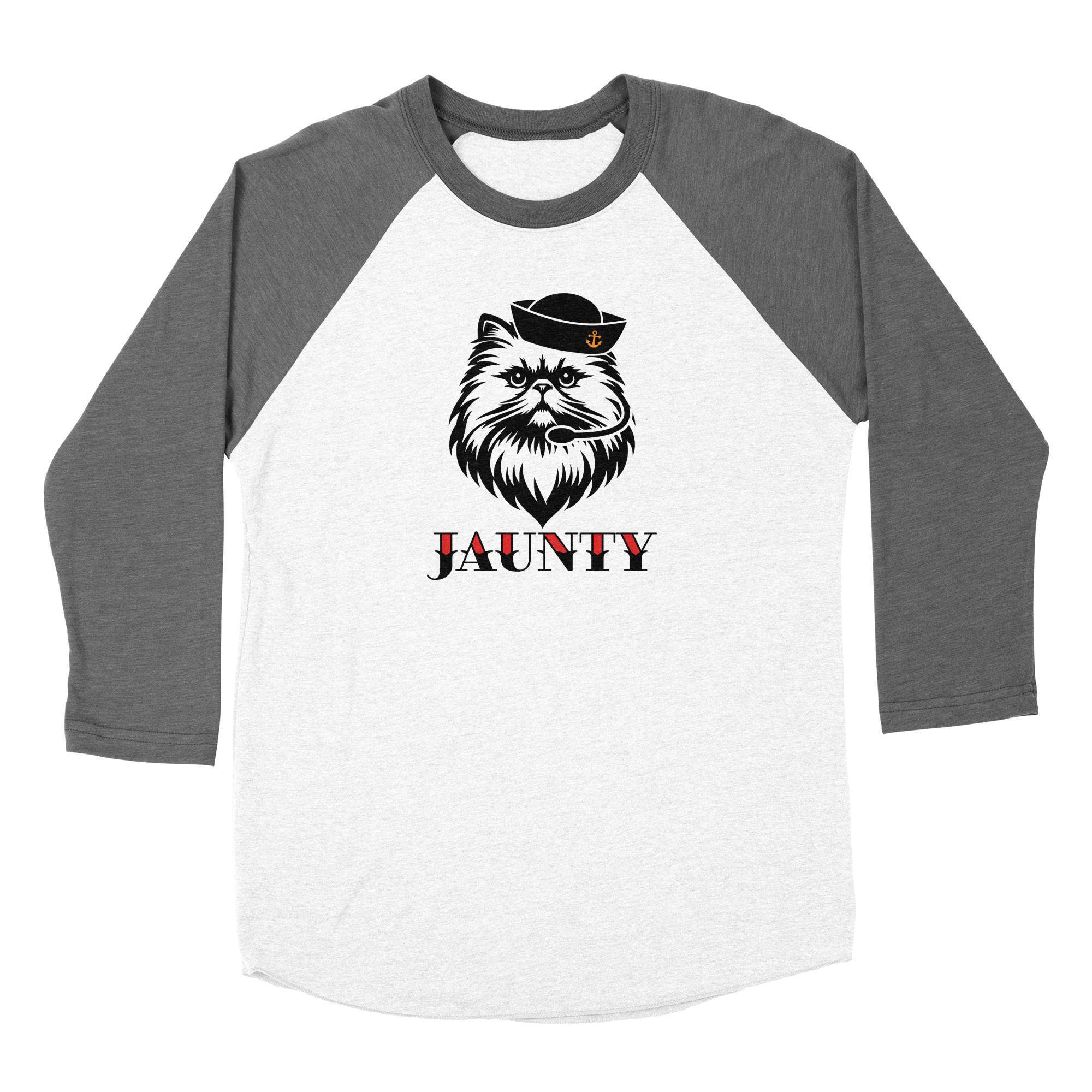 JAUNTY Long Sleeve Triblend Baseball T-Shirt