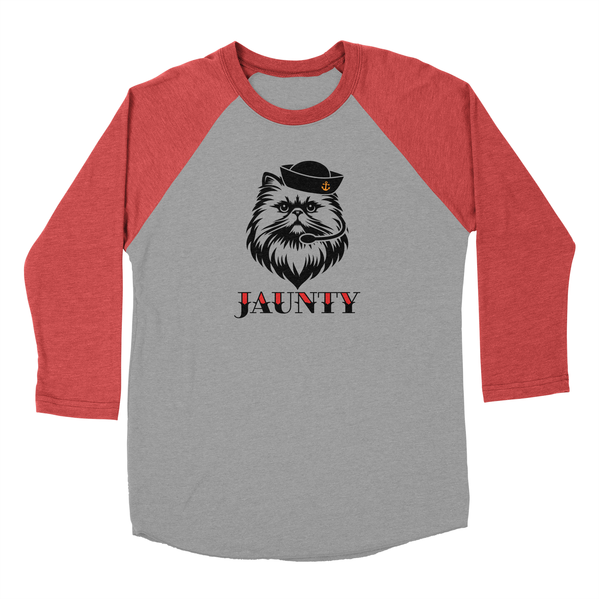 JAUNTY Long Sleeve Triblend Baseball T-Shirt