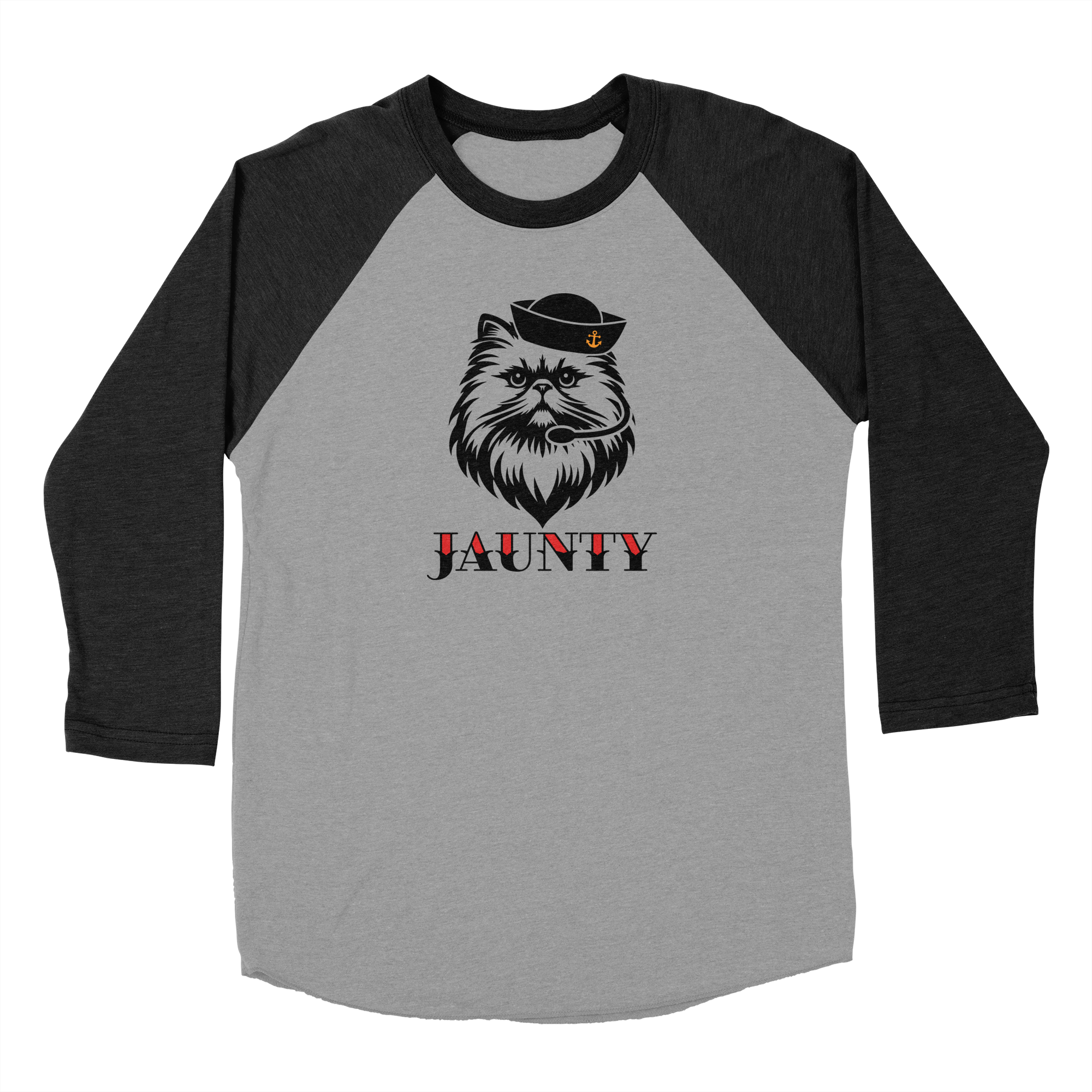 JAUNTY Long Sleeve Triblend Baseball T-Shirt