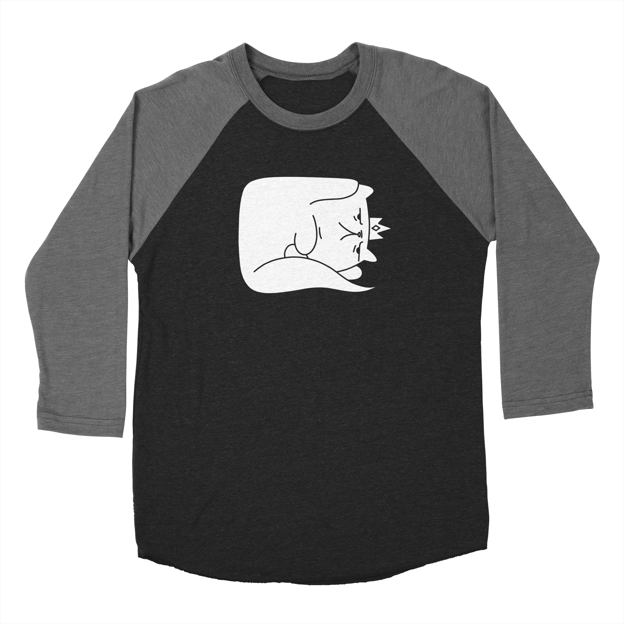 Princess Donut the Queen Anne Chonk Long Sleeve Triblend Baseball T-Shirt