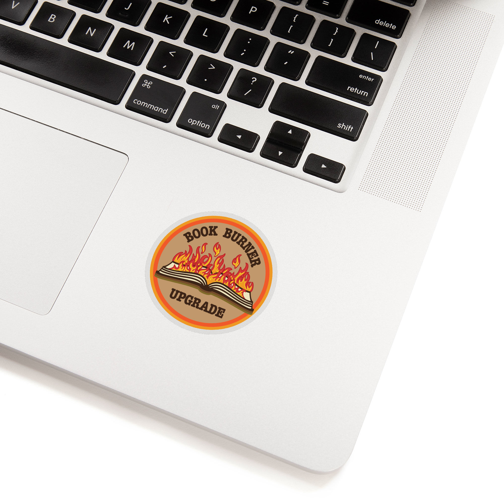 Book Burner Upgrade Patch Sticker