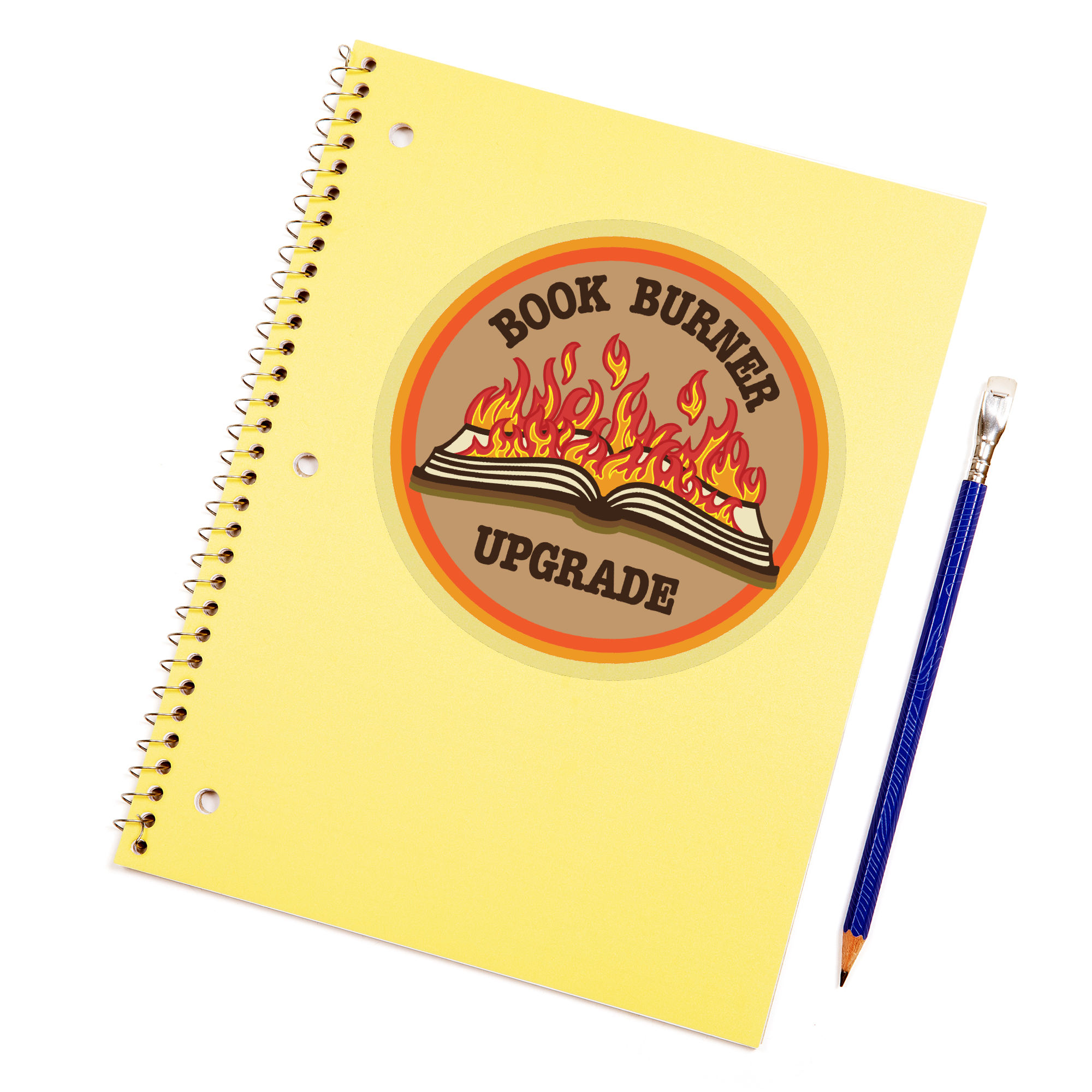 Book Burner Upgrade Patch Sticker