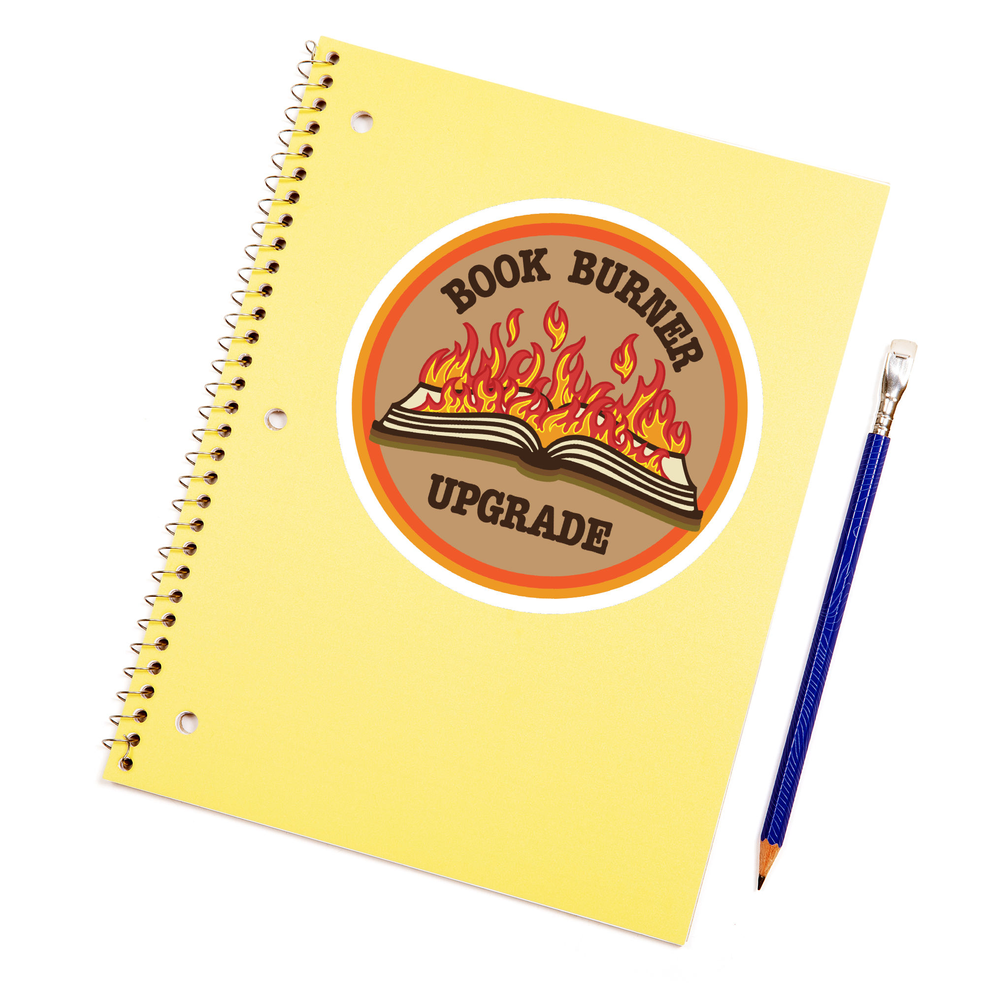 Book Burner Upgrade Patch Sticker